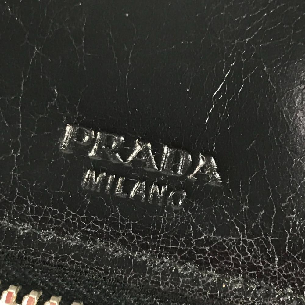 PRADA 2M1264 Skull skull Long wallet Zip Around Long Wallet Leather Black