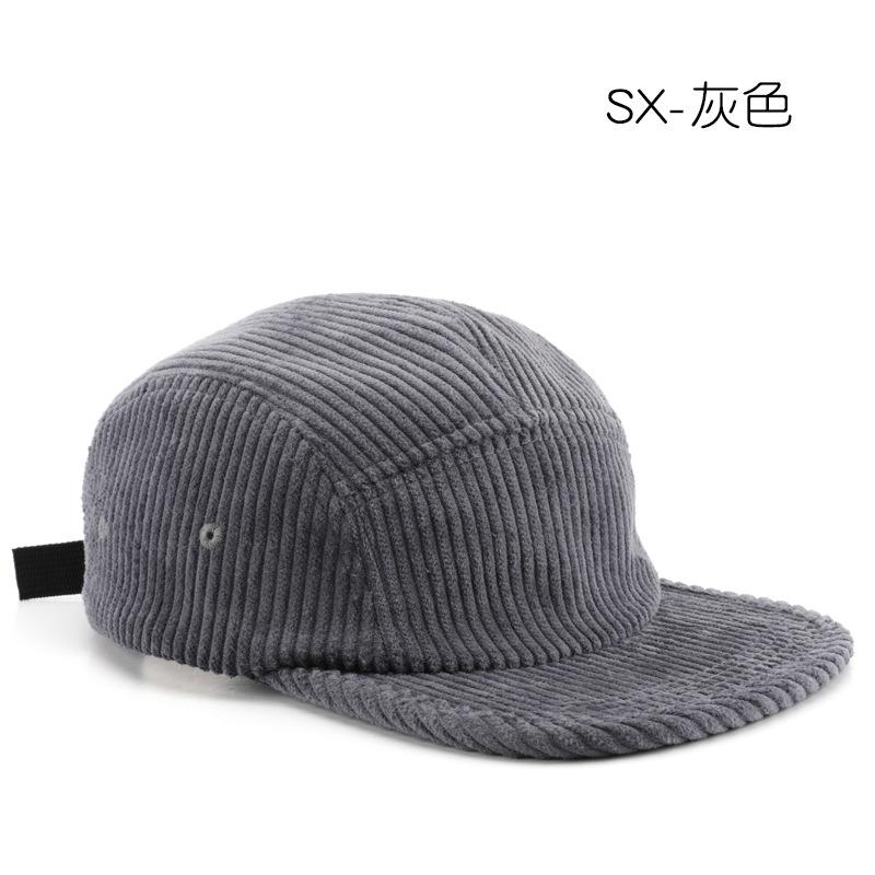 Hat Men's Retro Solid Color Light Board Corduroy Cap Outdoor Women's Travel Sunshade Warm Baseball Cap