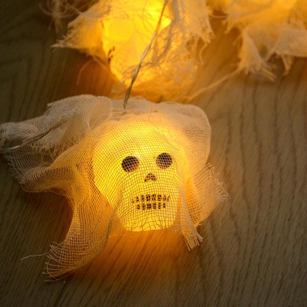 Halloween Lights String Evil Head Light Home Holiday Skeleton Decorative for Kitchen Festive Gate