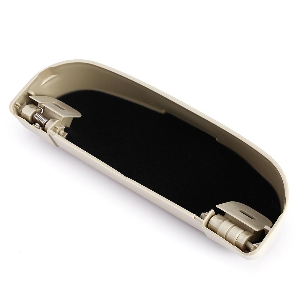 Portable Beige Car Auto Interior Sunglasses Storage Case Holder Stand Box