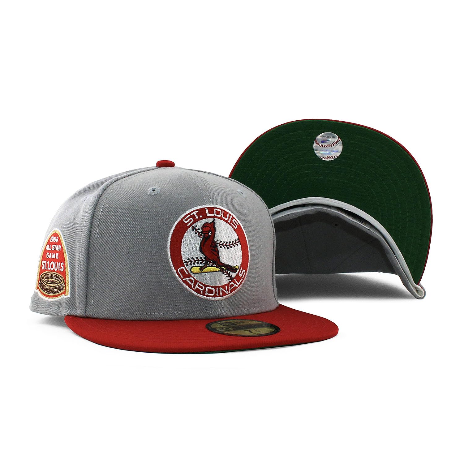 

Кепка модного кольору з полями 59FIFTY Louis Cardinals MLB 1966 ALL STAR GAME GREEN UV CARDINALS Hat [New Era] St. СЕН-ЛУЇС (7-1/4 (прим. 57,7 см))