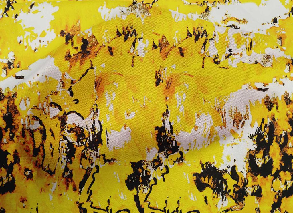 oneOone Bavlna Kambrik Žlutá Látka Batikovaná Šití Řemeslné Projekty Potisky Látky Na Yard 42 Palců