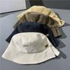 New Corduroy Bucket Hat Women's Autumn and Winter Straight Basin Hat Showing Small Face Split Bell Bucket Hat Tide