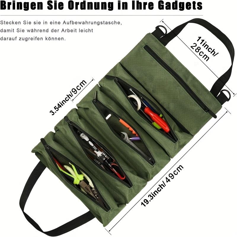 Geantă de scule rulabilă din pânză Oxford pentru scopuri multiple, ideală pentru mașini, electricieni și altele