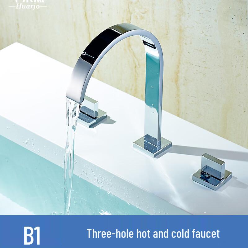 

3-Piece Rotary Wall-Mounted Basin Faucet Set