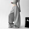 Women's Pants  Retro Pleated Lace Up Sweatpants Women's Autumn New Loose Hanging Casual Pants