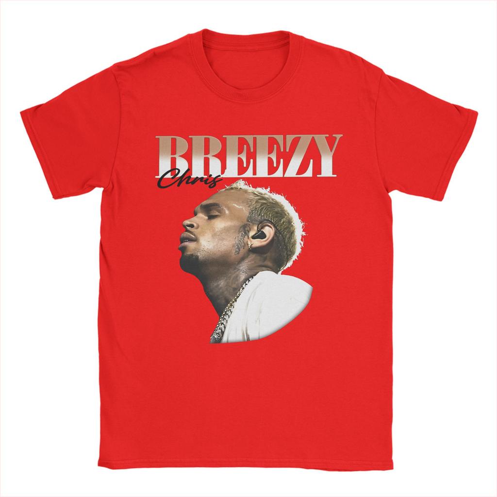 Rapper Chris Brown Breezy Bowl XX Tour T Shirt for Men Pure Cotton T-Shirt Round Neck Tees Short Sleeve Clothing Classic