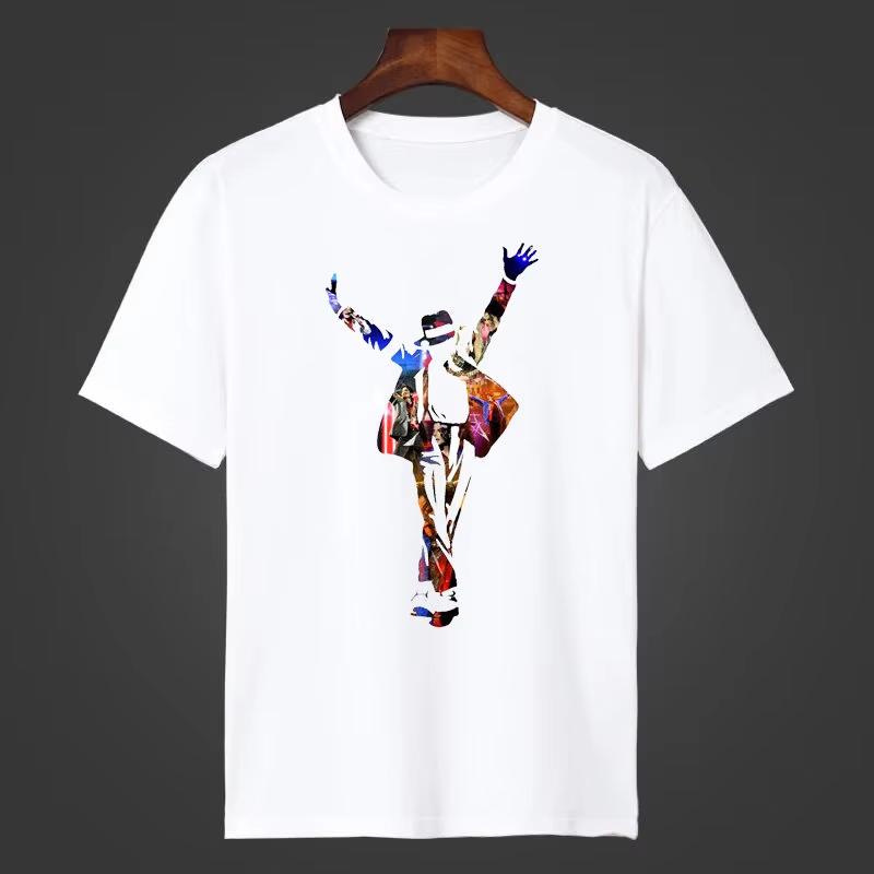 Michael Jackson Short Sleeved Unisex Women Tshirt MJ Fan Casual Wear Couple Outfit Adults Cotton T Shirt