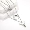 Multilayer Necklace Set Adjustable Pendant Necklaces Elegant Stackable Jewelry Alloy Texture Present for Fashion Women