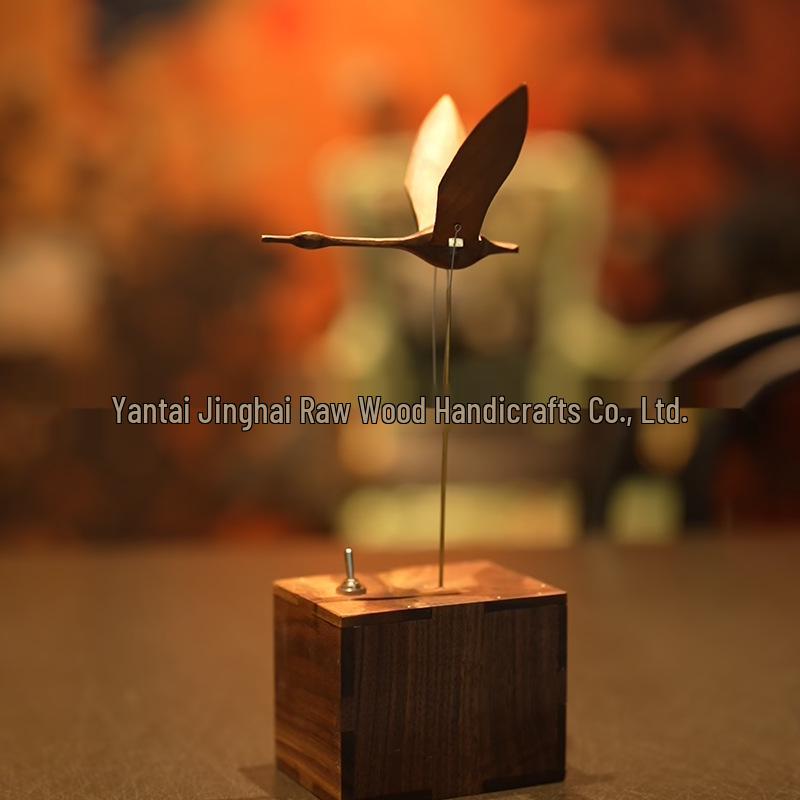 

Swan Solid Wood Handmade Desktop Ornament - Creative, Lively Birthday Gift & Children s Toy