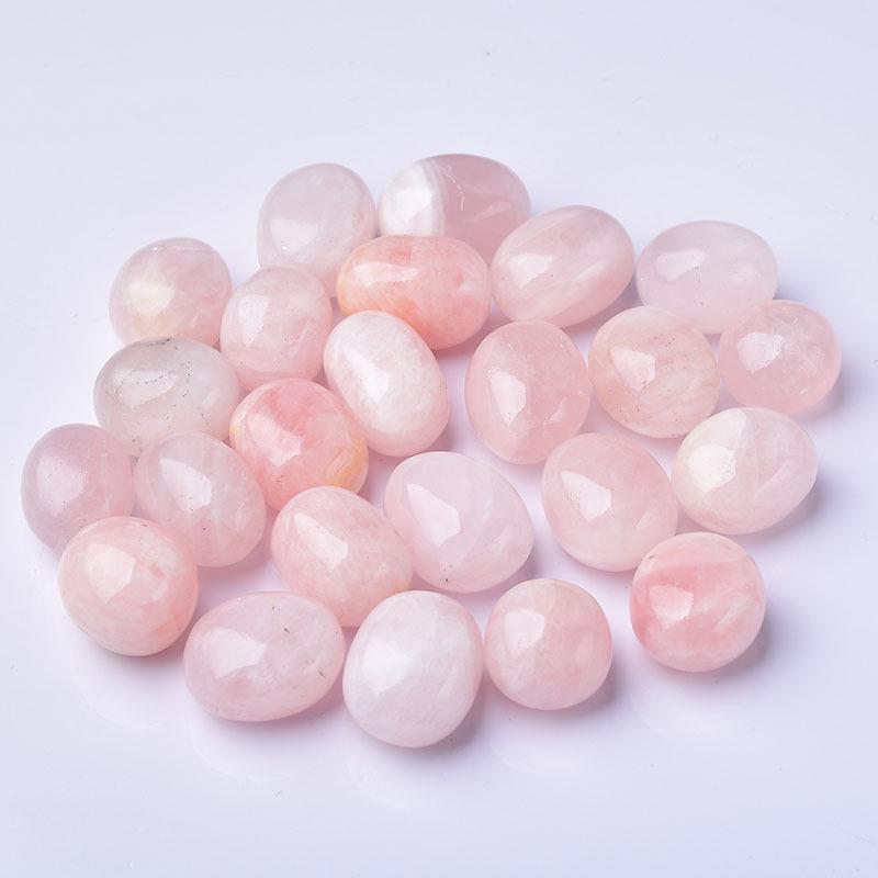 Natural Rose Quartz Tumbled Stone Ornament - Mineral Specimen for Teaching and Popular Science, Gemstone Bathtub Decor.