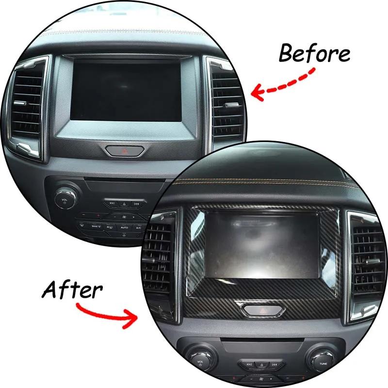 ABS Car Central Control GPS Navigation Panel Decoration Cover For Ford Everest Ranger 2015-2025 Interior Accessories