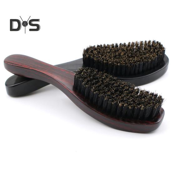 Wave Brush Men Styling Wooden Beard Brush Bristle Hair Brush Beard Styling Accessory for Home Salon Travel