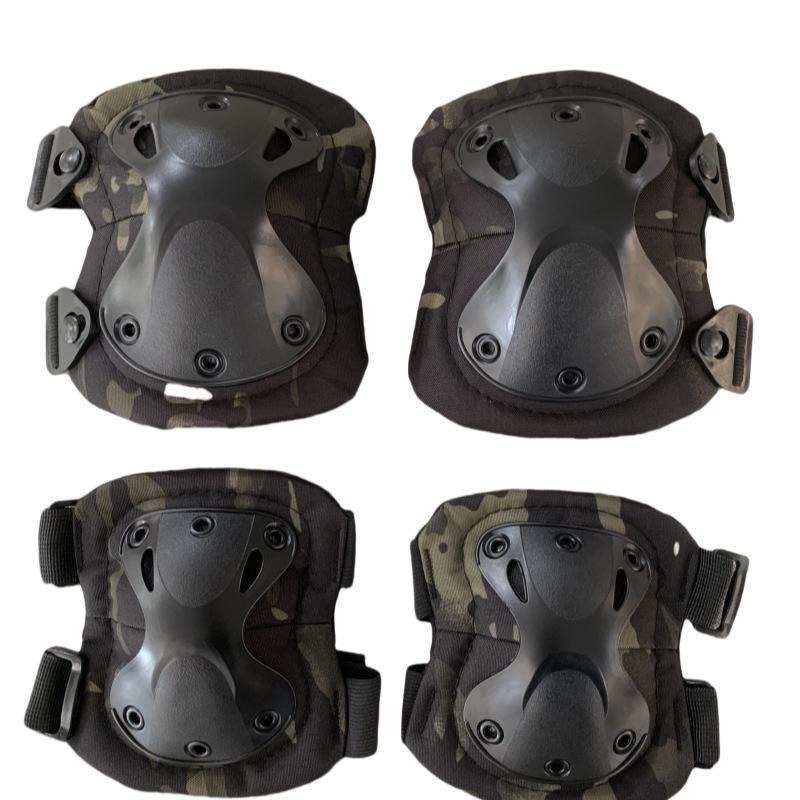 4-Pieces One Size Outdoor Cycling Hunting Tactical Elbow Knee Pads Fitness Protection
