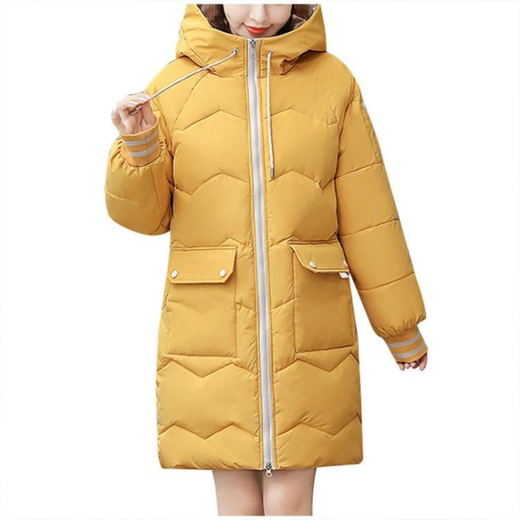 Veste d'hiver chaude pour femme Manteau à capuche plus épais Manteau zippé avec poche Vêtement d'extérieur