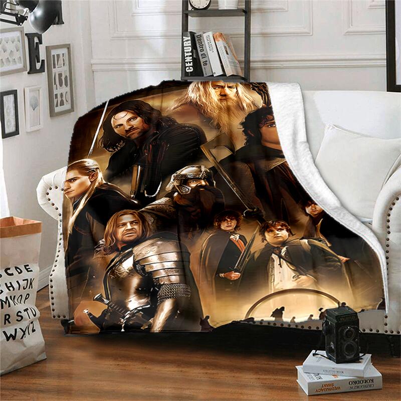 1pc Blanket The Lord of the Rings2 Print Design, Lightweight Blanket for Sofa, Bed- Soft &Warm, Gift for All Seasons like Christmas, Halloween