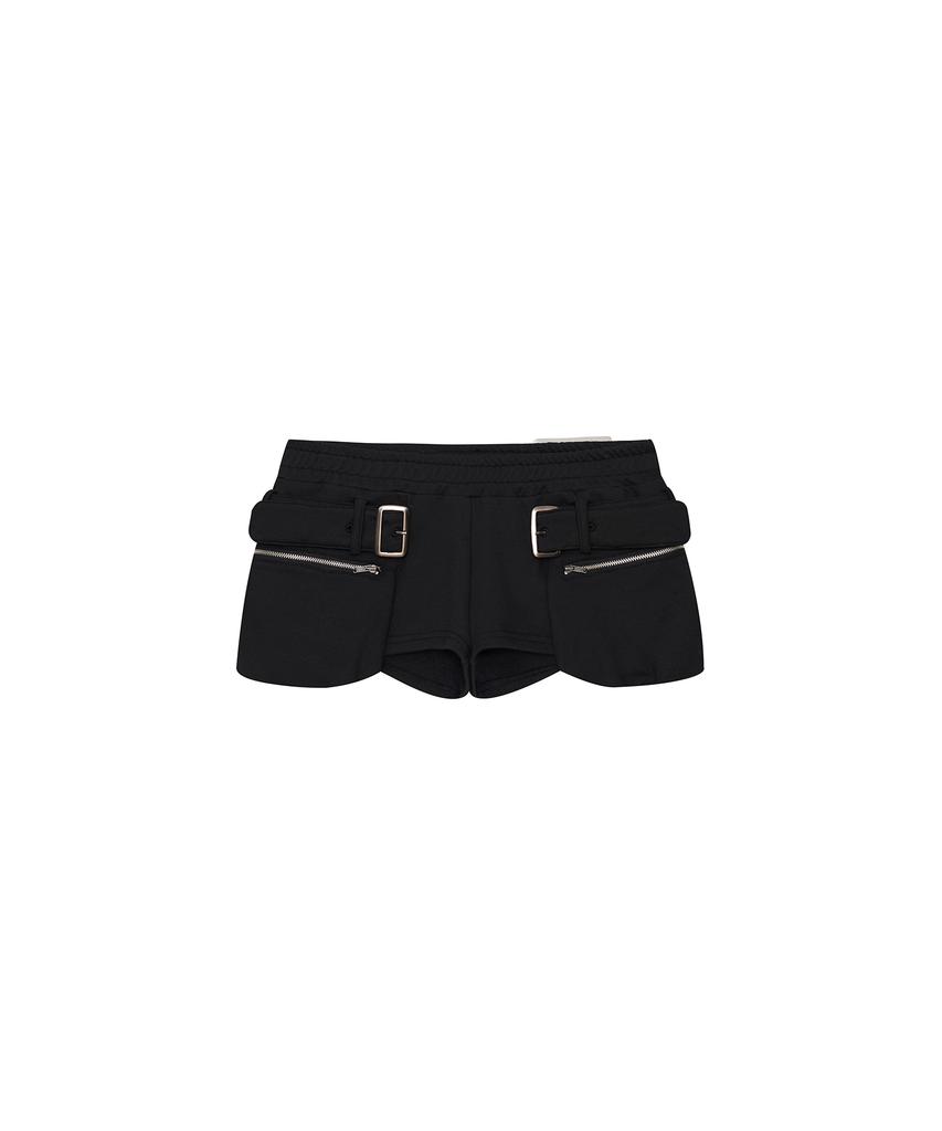 Kasiko Belted Pocket Shorts Black