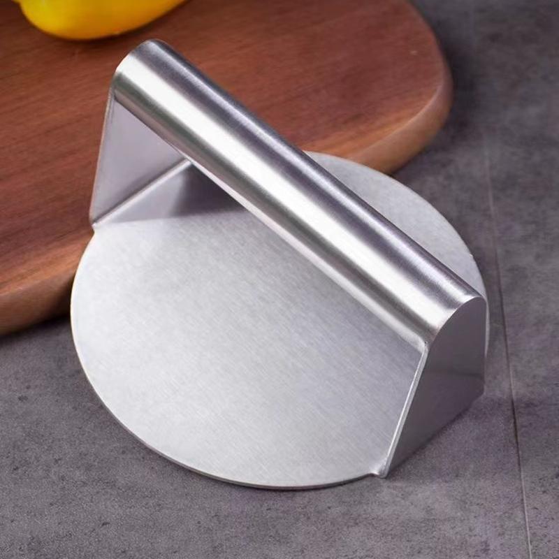 Stainless Steel Burger Meat Press Hamburger Meat Patty Maker for Uniform Patties Round Beef Press for Home Grilling Cooking