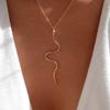 Delicate Serpent Pendant Necklace Modern Gold/Silver Plated Snake Necklace Neck Jewelry for a Sophisticated Look
