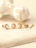 Minimalpiercing 14K Internal Pearl Cubic Flower Labret Piercing