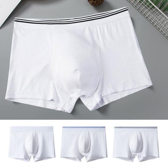 Men Boxer Underwear Elastic Mid-Waist Design U-Convex Shorts Briefs Smooth