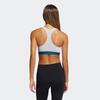 Adidas Dont Rest Alphaskin Bra Letter Logo Print Medium Support Quick-Dry Sports Bra Women Underwear Light-Blue GM2818