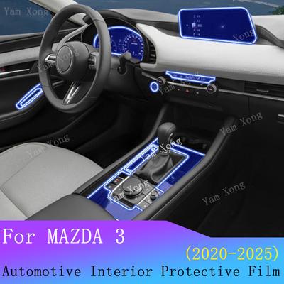For MAZDA 3 2025 2024   Car Interior Center Console Panel GPS Navigation Transparent TPU Protective Film Anti-scratc