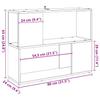 Bookshelf Room Divider Artisan Oak 80 x 24 x 63 cm
