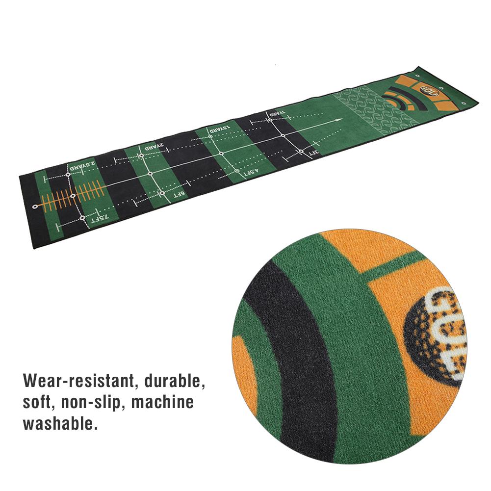 Golfmatte Mini Schiebestock Ballunterlage Putter Übung Divotgabel Trainer Zubehör Maschinenwaschbar