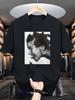 Singer Bjork's Head Photo Retro T-shirt Black and White Iconic Portrait Print Retro Street Style T-shirt Daily Dressing - Men...