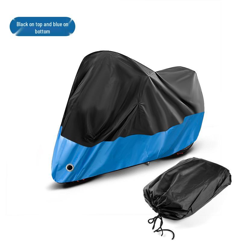 

Motorcycle & Scooter Cover: Thick 190T Silver-Coated Fabric, Rainproof, Sunproof & Dustproof S 190x85x115CM