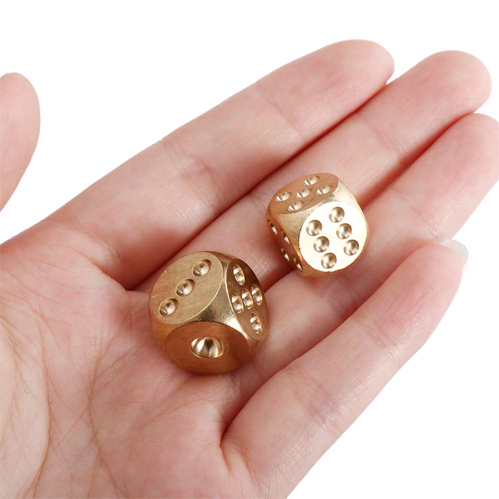 Bar Supplies Playing Game Tool Figurines Metal Solid Dice Solid Dice Brass Dice Copper Dice