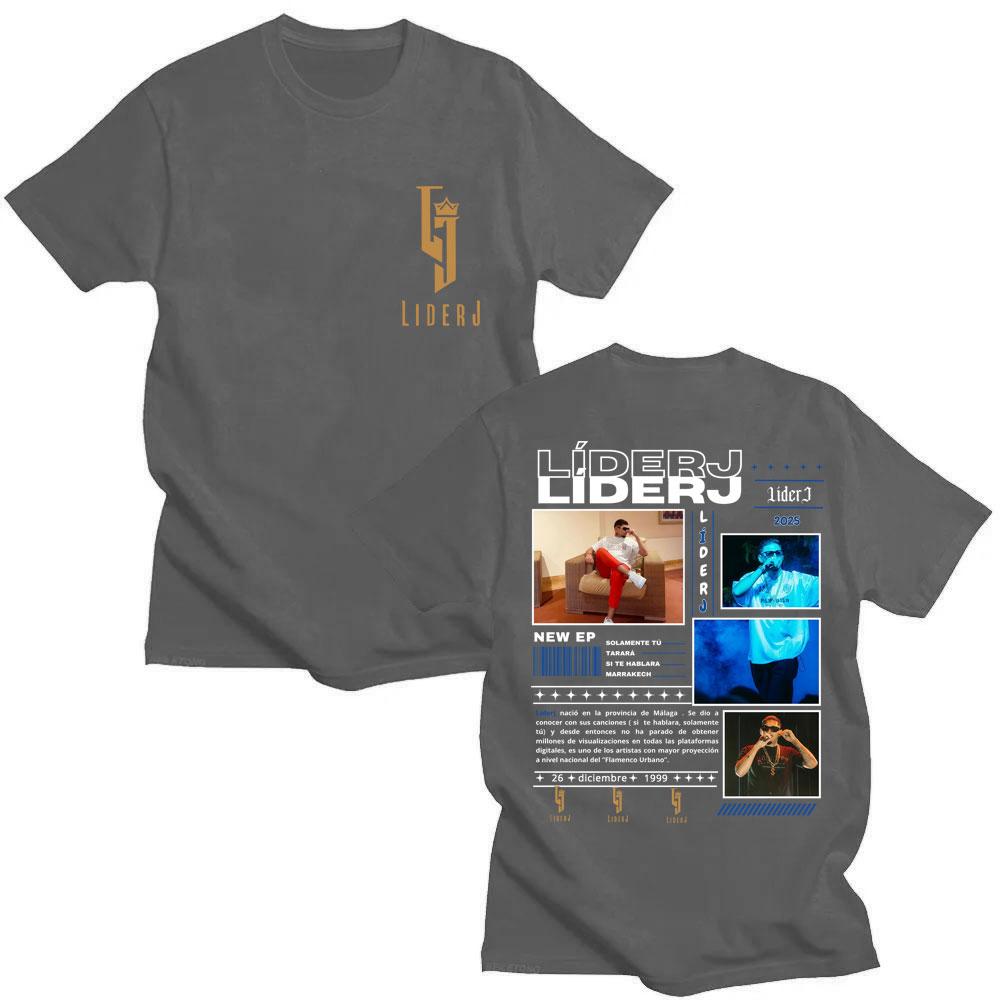 Rapper LIDERJ Album Tour 2025 T-shirt Men Women Pop Music Fashion Casual Hip Hop T Shirt Cotton Oversized Casual Summer T-shirts