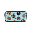 Cute Dachshund Print Single Layered Pencil Case for Boy/Girls Best Gifts Cartoon School Supplies Pencil Pouch for Children