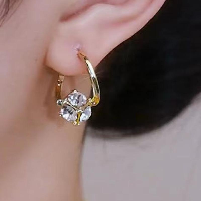 Leichter Luxus und High-End Damenohrringe, Kleine und Exquisite Zirkon Ohrring-Stecker