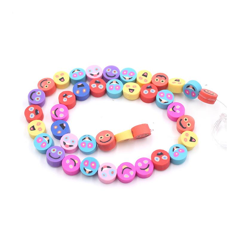 Soft Pottery Beads Beaded Handmade Materials Diy Jewelry Accessories Mobile Phone Chain Bead Separation Mixed Color Soft Pottery Loose Beads