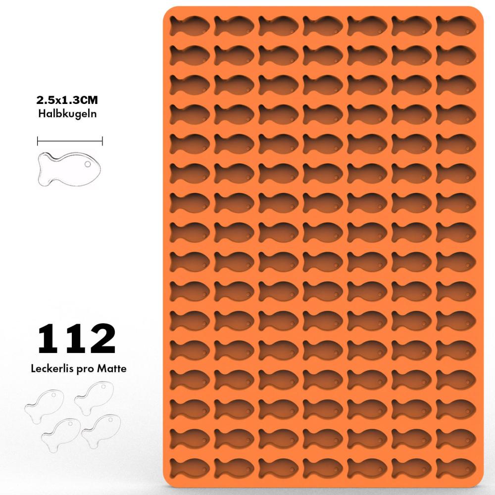 Stampo da forno in silicone Mini pentagonale a forma di cuore con lisca di pesce per biscotti per cani Snack con reticolo di ghiaccio Stampo per cioccolato Facile da usare