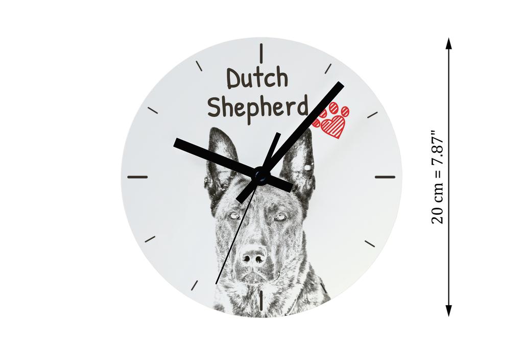 Dutch Shepherd Dog, Dutch Herder – Wall clock with a dog, shelf clock with a print | Art-Dog