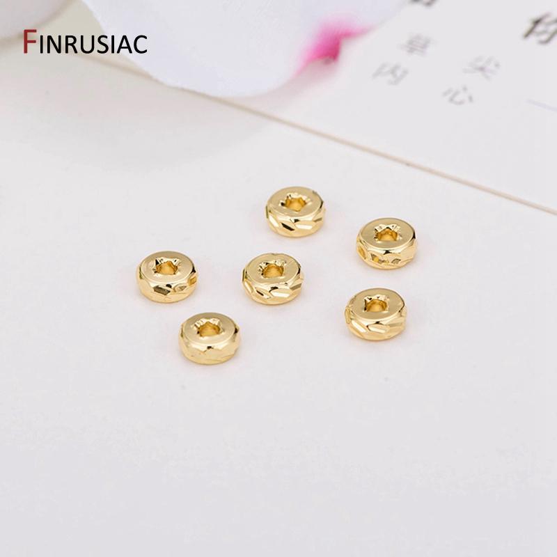 

14K Gold Plated Copper Metal 4.6mm Spacer Beads For Jewelry Making, Handmade DIY Bracelets Beads Accessories 10 pieces