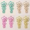 Retro Metal Floral Earrings With Butterfly Bow Design For Women