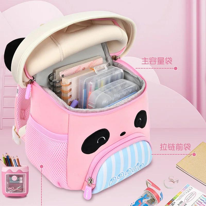 New Cute Panda Kindergarten Schoolbag for Girls Children's Bag Primary Boys School Bag Kawaii Backpack