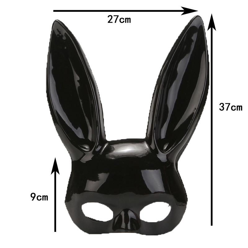 Neuheit Bunte Leuchtende Hasenmaske leuchtende Bunny Girl Maske sexy Nachtclub Kellner Maske für Halloween Leuchtende Cosplay Requisiten