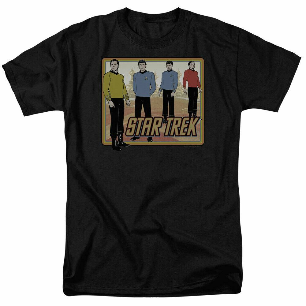 26 Star Trek Classic T Shirt Licensed Sci-Fi TV Classic Adult Tee New Black Unisex T-Shirt L
