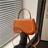 Popular new simple texture bag women's bag solid color shoulder crossbody portable small square bag