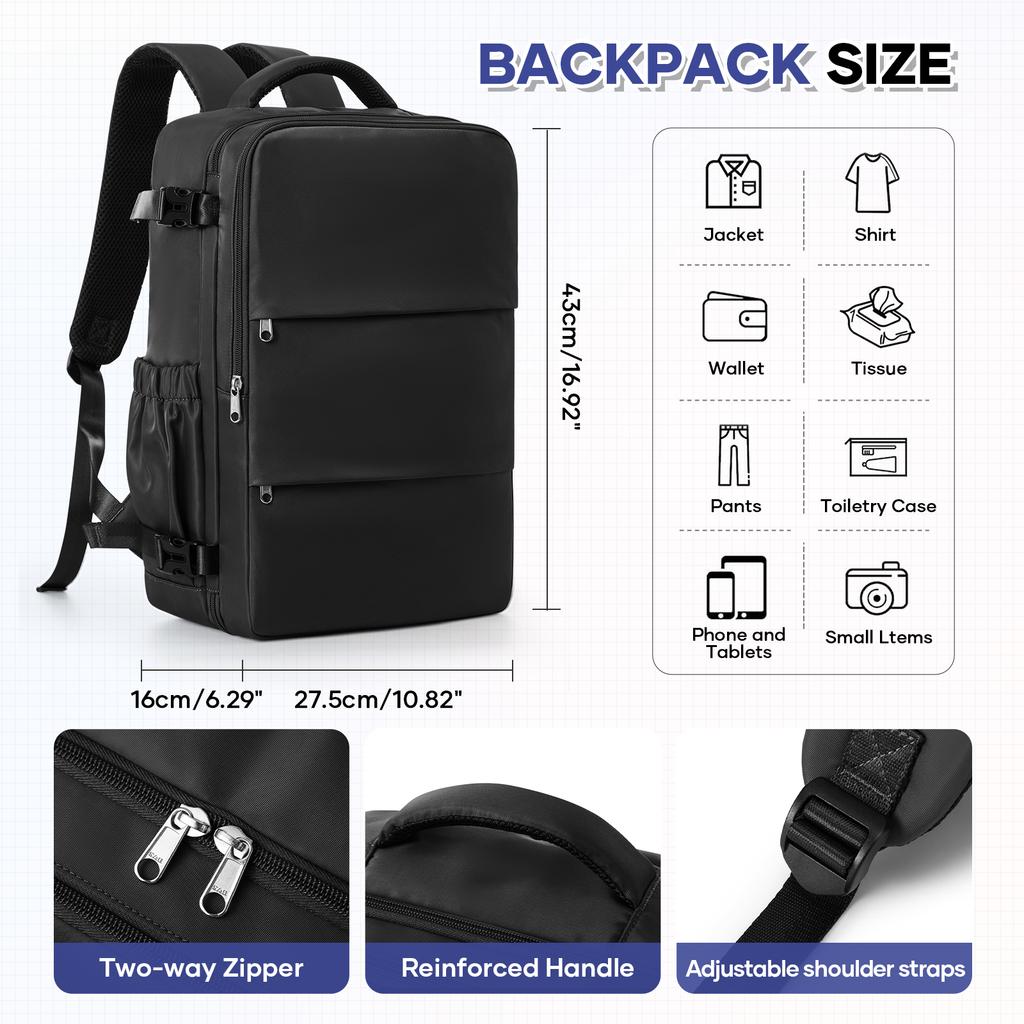 rucksack herren rucksack damen Hand Luggage Backpack Business Laptop Bag Travel Backpack Carry on Cabin Backpack, Schoolbag
