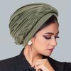 Polyester Crossfront Headscarf For Women With Warmth And Casual Style