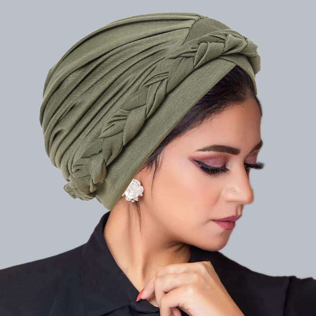 Polyester Crossfront Headscarf For Women With Warmth And Casual Style