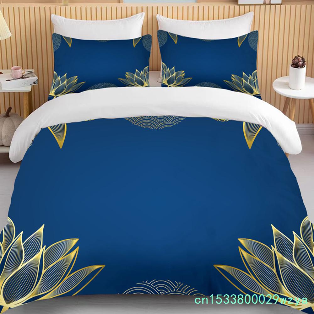 Botanische Bloem Tweepersoons Dekbedovertrek Bed Europese Beddengoedsets Hometextiel Luxe Kussenslopen Slaapkamer Beddengoedsets