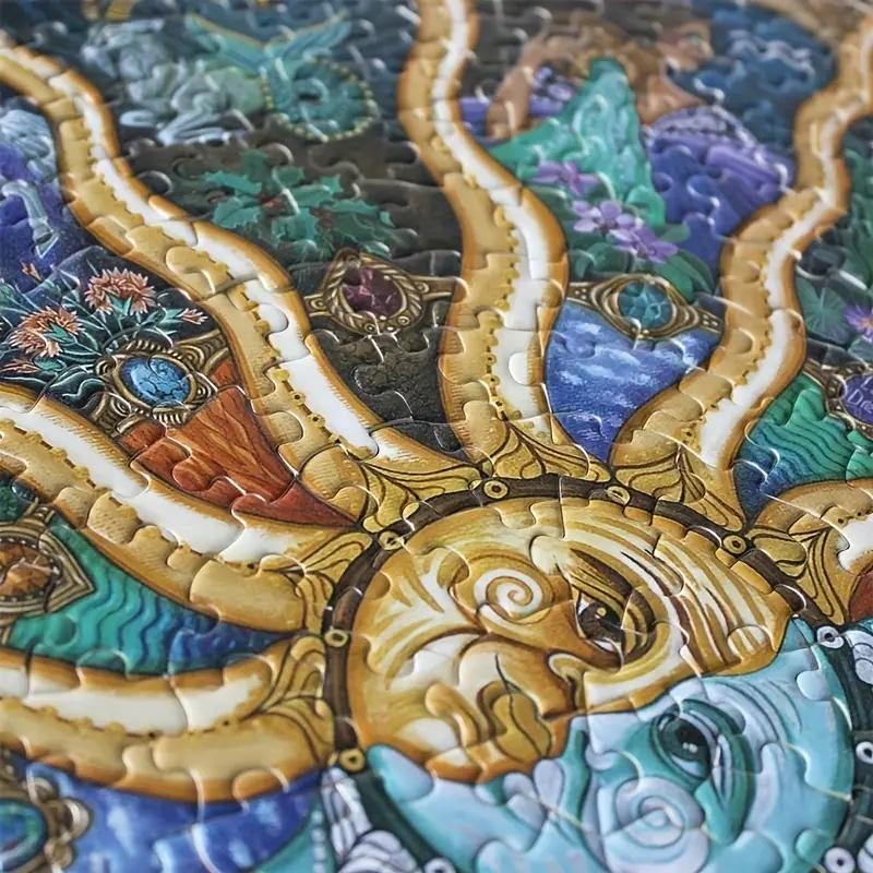 Adult Round Puzzle 1000 Pieces 12 constellations Challenge Games Learning Educational Puzzle Toys Moon Puzzle Space Flat Puzzle