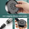 Black Five-speed Water-stop Multi-functional Bathroom Showerhead Set, Black Household, Large Water Output, Hot Water Pressurization